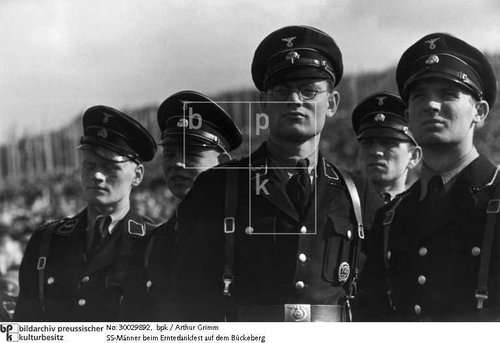 black SS peaked cap, 1934/5 variety