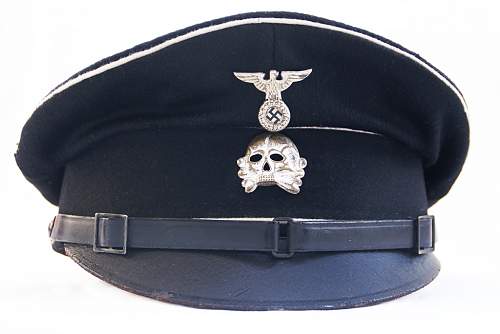 black SS peaked cap, 1934/5 variety