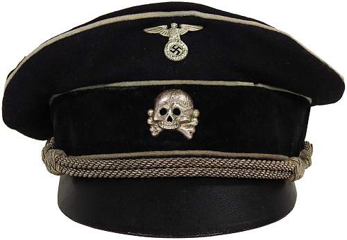 black SS peaked cap, 1934/5 variety