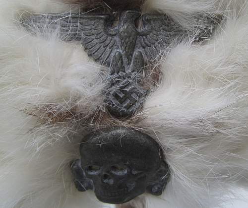 Waffen SS winter hat - rabbit fur cap