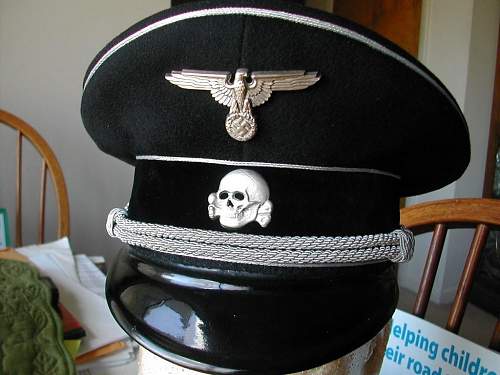 black SS senior leader and or general officer cap