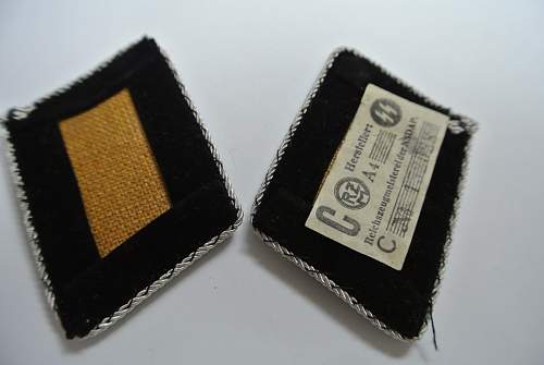 Real or Fake Obergruppenfurher collar tabs.