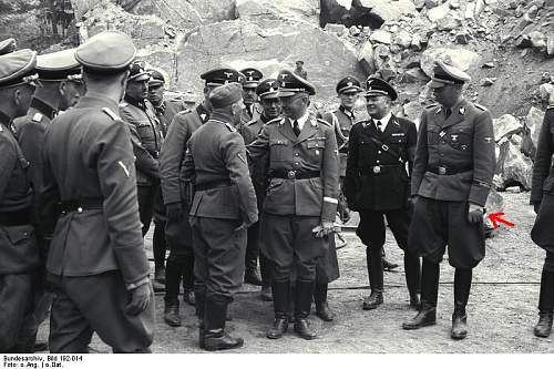 Black SS uniform in wear, 1943