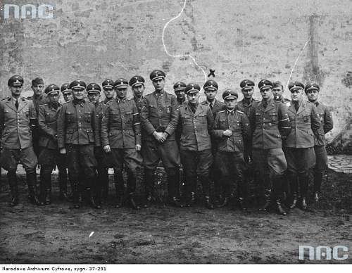 SS officers in Poland, ca. late 1939,  ethnic German Selbstschutz.