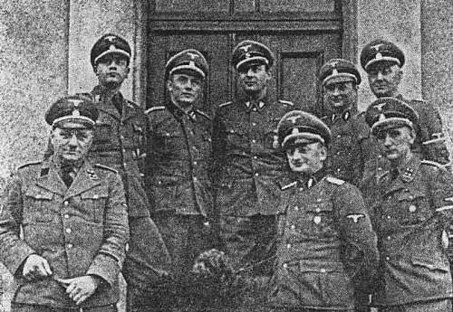 SS officers in Poland, ca. late 1939,  ethnic German Selbstschutz.