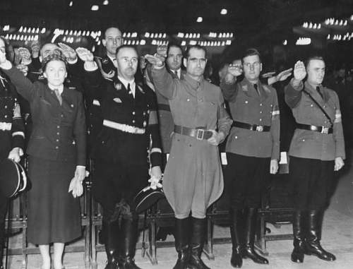 SS officers in Poland, ca. late 1939,  ethnic German Selbstschutz.