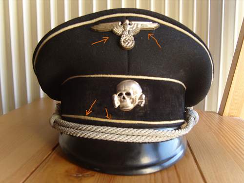 SS allgemeine officer  visor