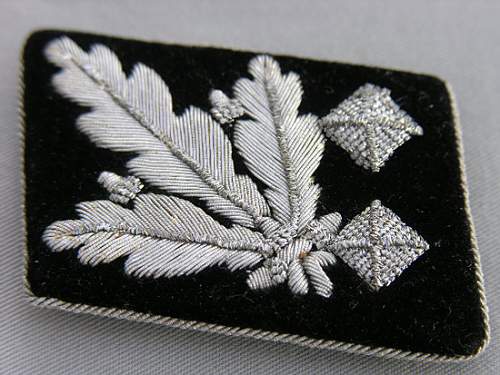 SS Gruppenfuehrer collar tabs