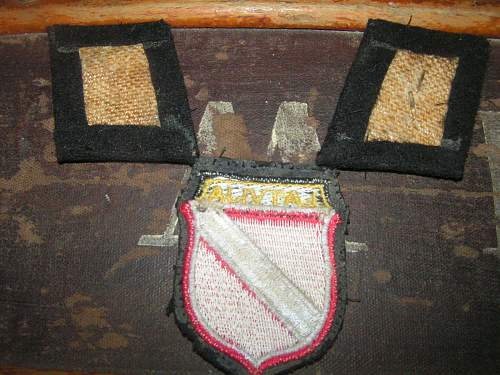 Latvian collar tabs and arm shield