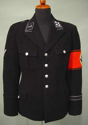 Black SS uniform in wear, 1943