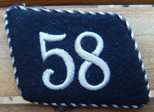 SS Standarte 58 Collar Tab