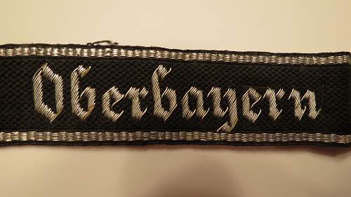 Oberbayern cuff title.
