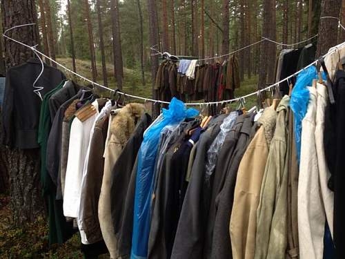 Finnish SS volunteer tunic and much Finnish and Soviet gear found!