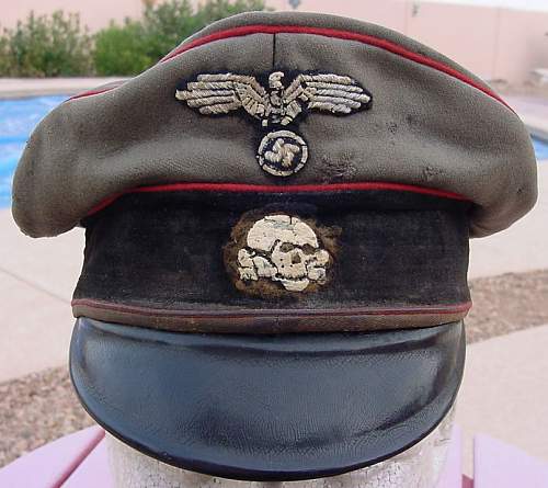 Waffen-SS Artillery Officer Visor Hat