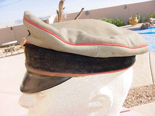 Waffen-SS Artillery Officer Visor Hat