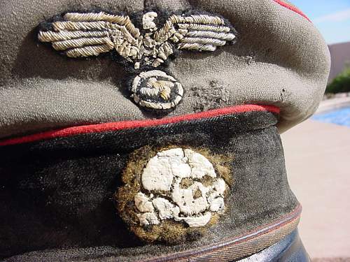 Waffen-SS Artillery Officer Visor Hat