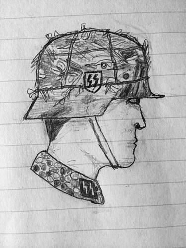 Waffen-SS soldier drawing