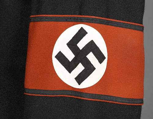 Wool NSDAP armband with SS cloth tag