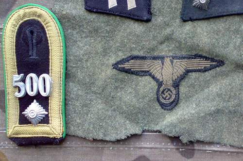 Waffen ss bevo arm eagle cut off