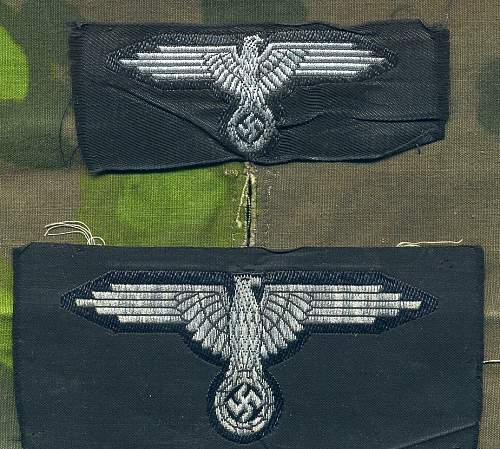 Waffen ss bevo arm eagle cut off