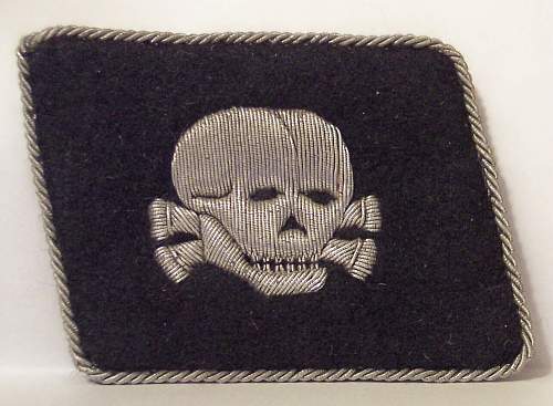 SS totenkopf officers collar tab