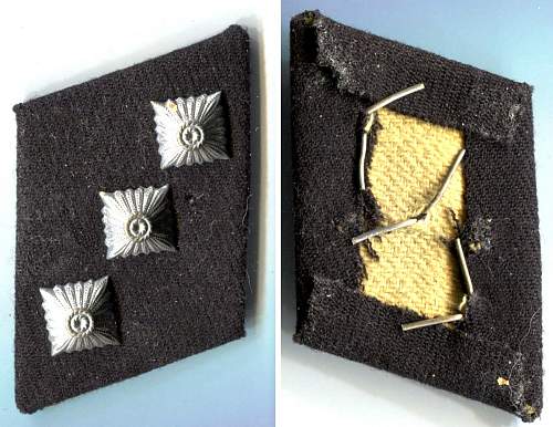 Collar tabs - waffen ss - untersturmführer