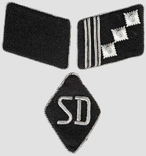 Collar tabs - waffen ss - untersturmführer