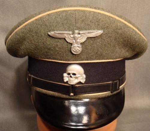 Waffen-SS NCO visor for review.