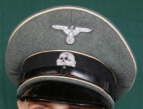 Waffen-SS NCO visor for review.