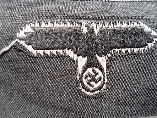 SS cloth cap insignia