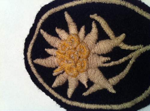 SS Edelweiss Sleeve insignia
