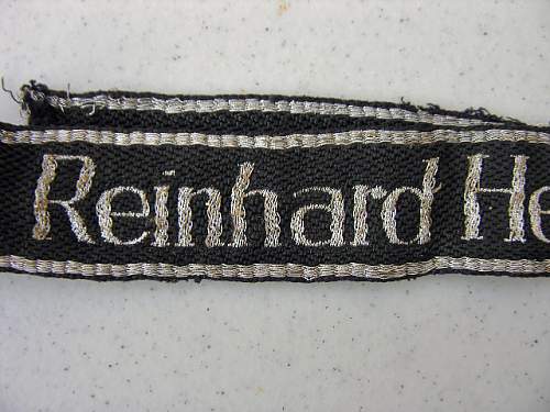 Reinhard Heydrich Officers Flatwire Cufftitle