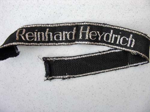Reinhard Heydrich Officers Flatwire Cufftitle