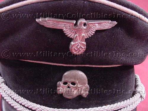 a black SS officer's cap of early make