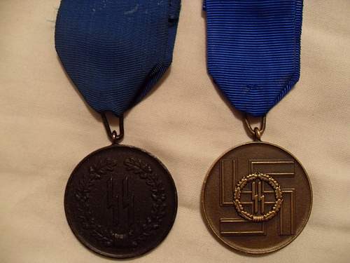 ss 4 &amp; 8 year long service medals