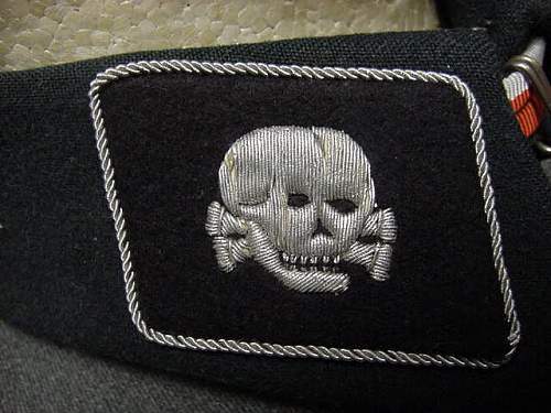 SS totenkopf officers collar tab