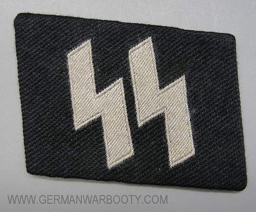 Dachau BEVO SS runic collar tabs - Buckram or Cardboard?