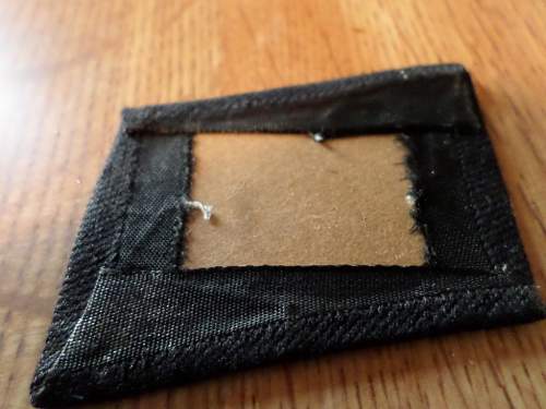 Dachau BEVO SS runic collar tabs - Buckram or Cardboard?