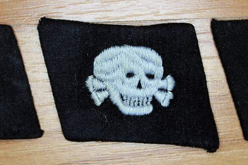 SS Totenkopf Collar Tab, SS Tropical Sleeve Eagle and Panzer BeVo Breast Eagle