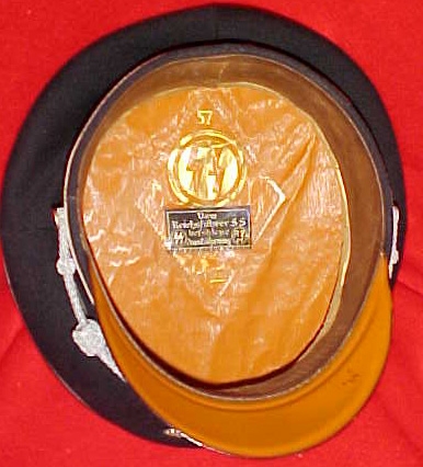 a black SS officer's cap of early make