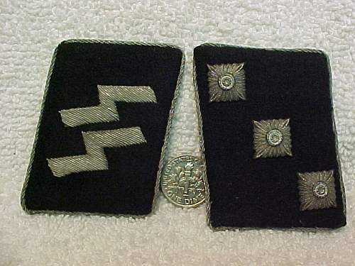 Some help again please!! NAZI GERMAN WW2 WAFFEN SS UNTERSTURMFUHRER COLLAR TABS