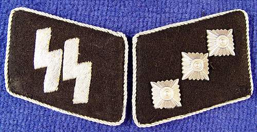 Some help again please!! NAZI GERMAN WW2 WAFFEN SS UNTERSTURMFUHRER COLLAR TABS