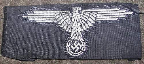 SS Officer's Flatwire Sleeve Eagle