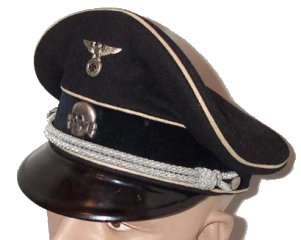 a black SS officer's cap of early make