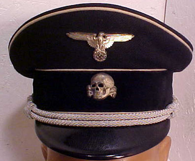 a black SS officer's cap of early make