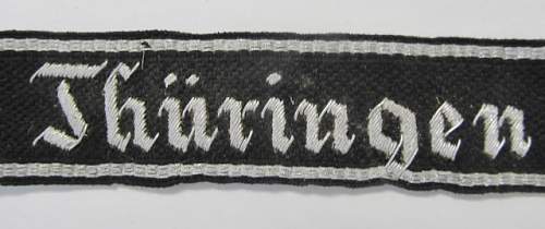 Thuringen cuff title, hand embroidered?