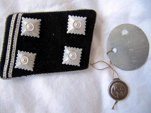 SS officer collar tabs - ask for help