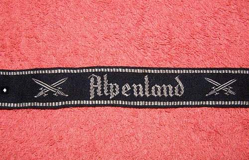 SS Alpenland armelband