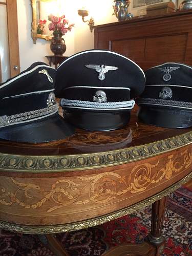 black SS officer's cap