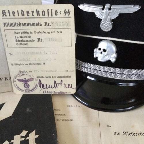 black SS officer's cap